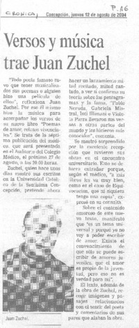 Versos y música trae Juan Zuchel.