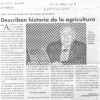 Describen historia de la agricultura.