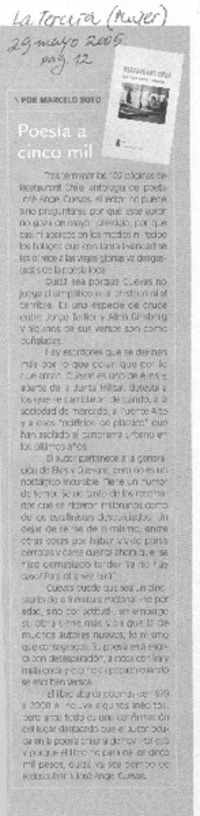 Poesía a cinco mil