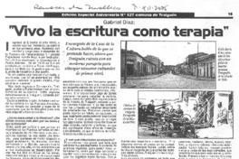 "Vivo la escritura como terapia" [entrevista]