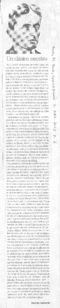 Un Clásico nuestro.