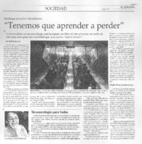 "Tenemos que aprender a perder" [entrevista]