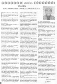 Remembranzas de una mujer nada de tonta