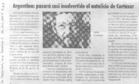 Argentina: pasará casi inadvertido el natalicio de Cortázar.