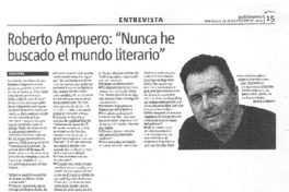 "Nunca he buscado el mundo literario" [entrevista]