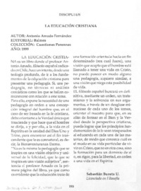 La Educación cristiana.