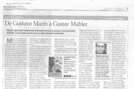 De Gustavo Marín a Gustav Mahler