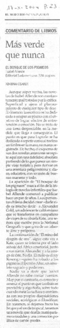 Más verde que nunca