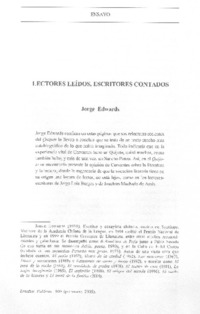 Lectores leídos, escritores contados