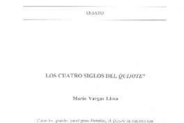 Los cuatro siglos del Quijote
