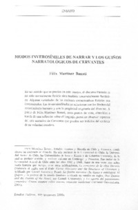 Modos inverosímiles de marrar y los guiños narratológicos de Cervantes