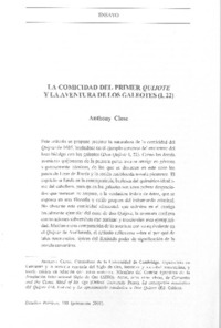 La comicidad del primer Quijote y la aventura de los galeotes