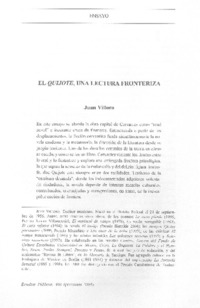 El Quijote, una lectura fronteriza