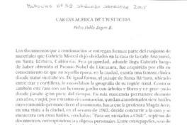 Cartas acerca de un suicida.