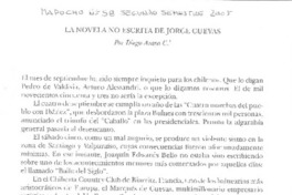La Novela no escrita por Jorge Cuevas.