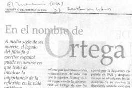 En el nombre de Ortega
