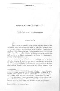 Los escritores y El Quijote