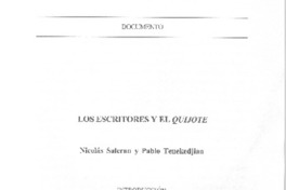 Los escritores y El Quijote