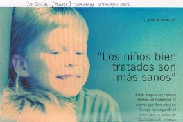 Jorge Barudi "Los niños bien tratados son más sanos". (entrevistas)