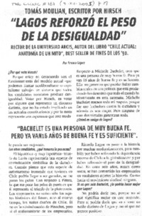 Lagos reforzó el peso de la desigualdad [entrevista]