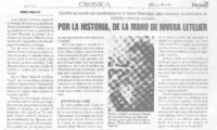 Por la historia, de la mano de Rivera Letelier