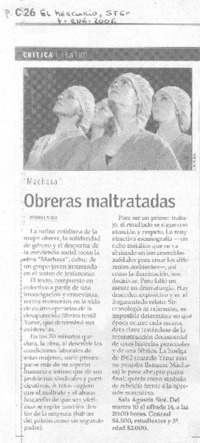 "Machasa": Obreras maltratadas.