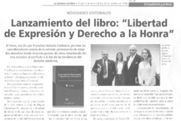 Lanzamiento del libro "libertad de expresión y derecho a la honra"