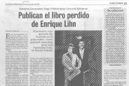Publican el libro perdido deEnrique Lihn.