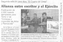 Alianza entre escritor y el Ejército.