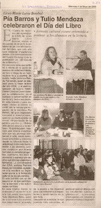 Liceo María Luisa Bombal : Pía Barros y Tulio Mendoza celebraron el Día del Libro