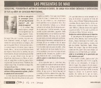 Las preguntas de Mao : Sergio Paz, periodista es autor de Santiago Bizarro --