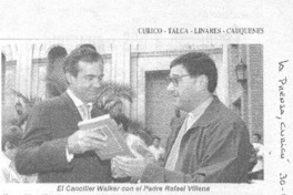 Destacó libro de Rafael Villena como experiencia de renovación.