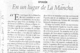 En un lugar de La Mancha.