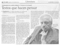 Textos que hacen pensar.