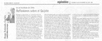 Reflexiones sobre el Quijote.