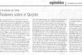 Reflexiones sobre el Quijote.