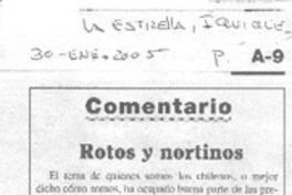 Rotos y nortinos.