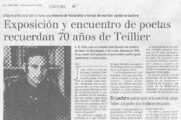 Exposición y encuentro de poetas recuerdan 70 años de Teillier.
