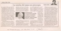 La sonrisa del papa nos preocupa