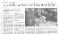 Se exhibe archivo de edwards Bello