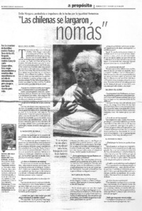 "Las chilenas se largaron nomás" [entrevista]