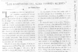 "Los Habitantes del alma también mueren"