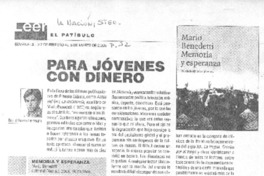 Para jóvenes con dinero.