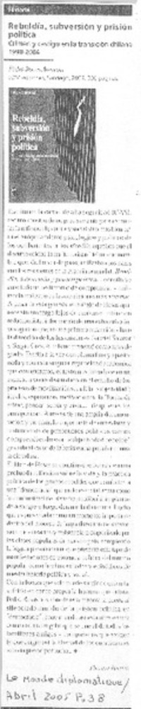 Rebeldía, subversión y prisión política.