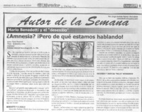 Mario Benedetti y el "desexilio" ¿Amnesia? Pero de qué estamos hablando!