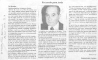 Recuerdo para Jonás