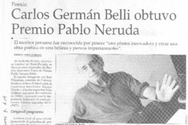 Carlos Germán Belli obtuvo Premio Pablo Neruda