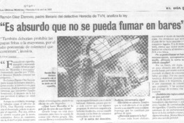 "Es absurdo que no se pueda fumar en bares" (entrevista)