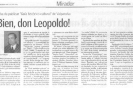 Bien, don Leopoldo!