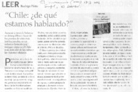 Chile: ¿de qué estamos hablando?